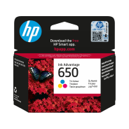 HP 650 Tri-color Ink Cartridge