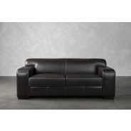 Kinshasa 3 Seater Leather Couch, Espresso