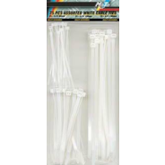 Moto-Quip 75pcs assorted set of white cable ties