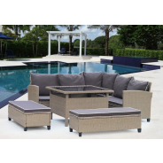 Fine Living Barbados Corner Lounge Set - Brown