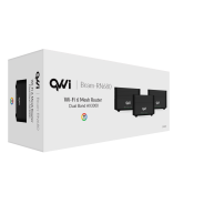 QVWI Wifi 6 Mesh Router 3 Pack RN680 AX3000 Black