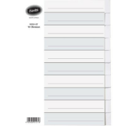 Bantex A4 Board 10 Dividers White