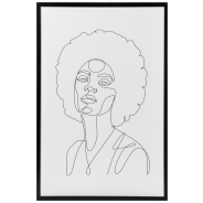 Afro Portrait Framed Print 60x90