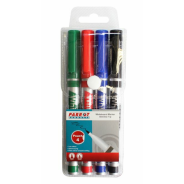 Parrot Whiteboard Marker Slimline x 4 Assorted