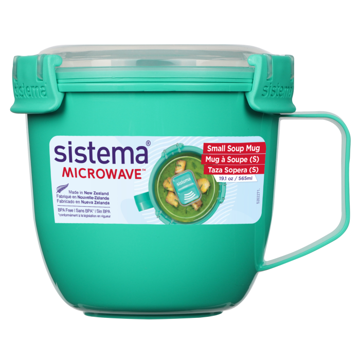 Sistema 565ml Small Soup Mug To Go Teal HiFi Corporation