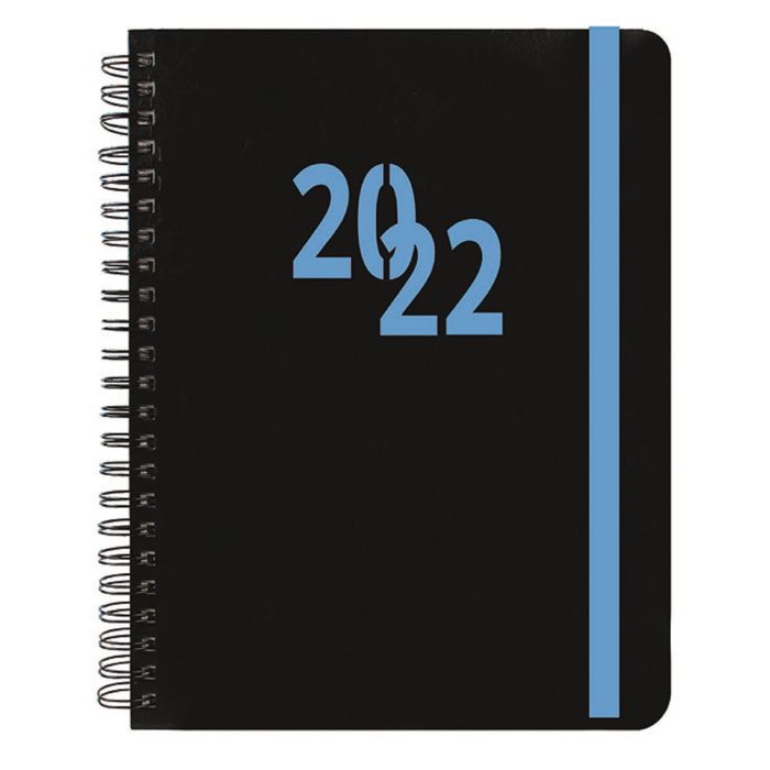 Donau 2022 A4 Wiro Diary Page A Day Blue - HiFi Corporation