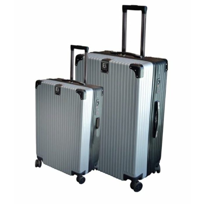 Eco Berlin Luggage 2 Piece ABS Set Silver - HiFi Corporation