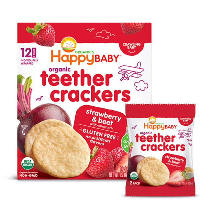 Happy Baby Teethers Cracker Strawberry Beetroot HiFi Corporation