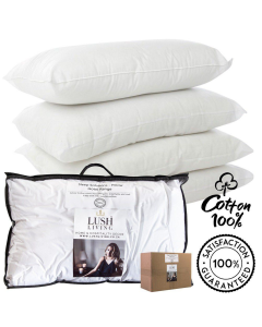 Luscious Living Pillows Sleep Solutions Hotel Range Cotton Pack of 4