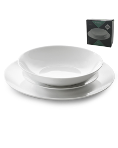 Eetrite Just White Coupe Dinner Set 12 Piece