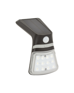 Eurolux Solar Motion Sensor Wall Light Black 1.5W